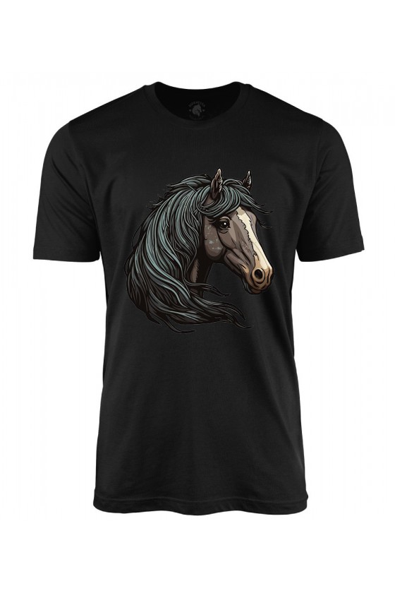 Koszulka męska Piękny Kary Koń