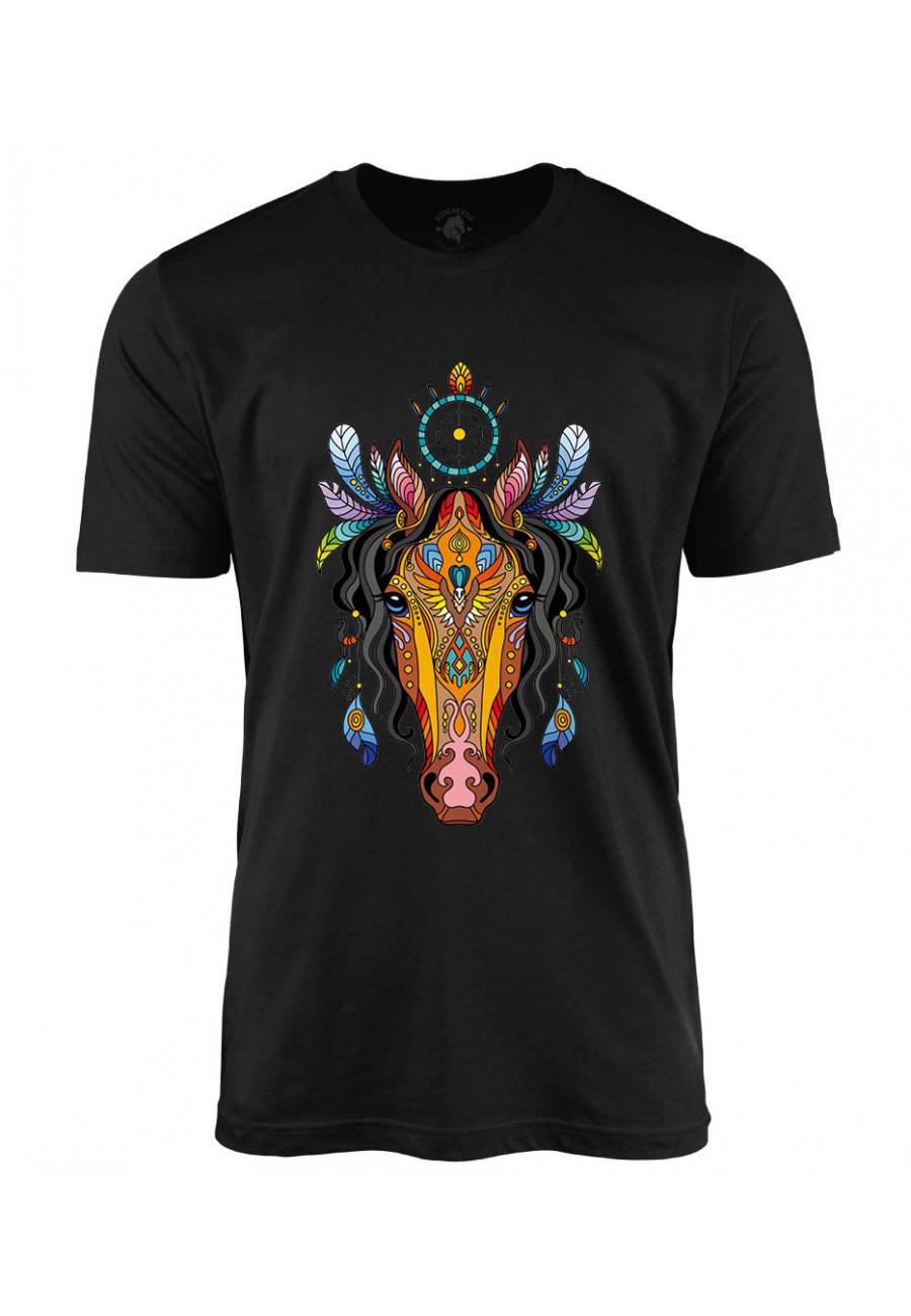 Koszulka męska Koń Mandala