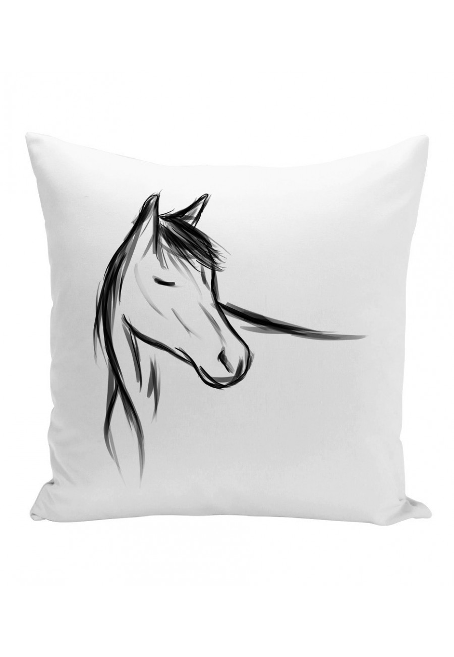 Poduszka z ręcznie malowanym koniem