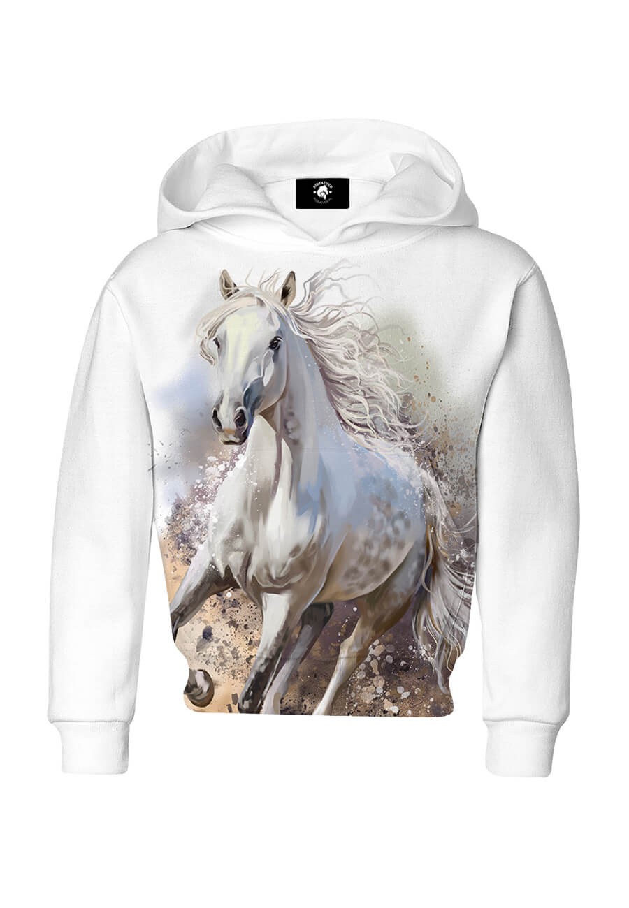 Bluza dziecięca bawełniana Galopujący biały koń