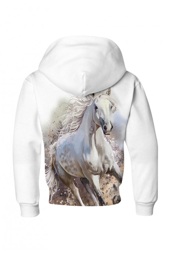 Bluza dziecięca bawełniana Galopujący biały koń