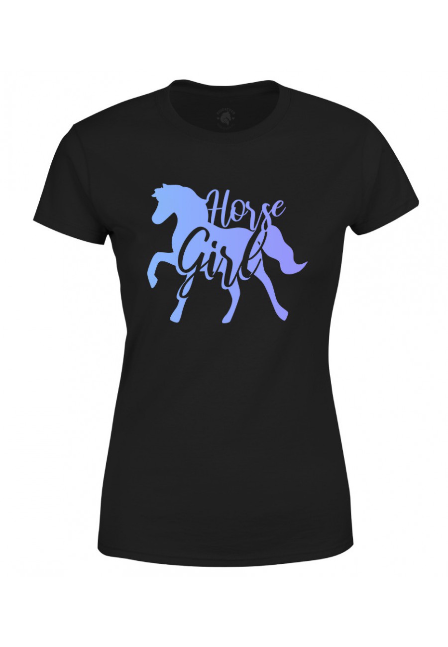Koszulka damska ze słodkim nadrukiem Horse Girl