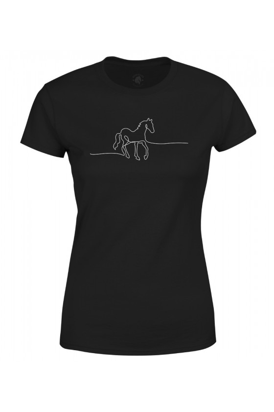 Koszulka damska Horse Line Art