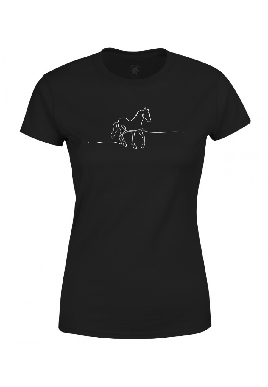 Koszulka damska Horse Line Art